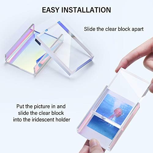 Instax Mini Picture Frames for Polaroid & Fujifilm Instax Mini Camera/ Printer Film, 2x3 Cute Polaroid Photo Frame, Tabletop Small Picture Display Holder for Instant Photo, Iridescent Acrylic, 3 Pack - Image 5