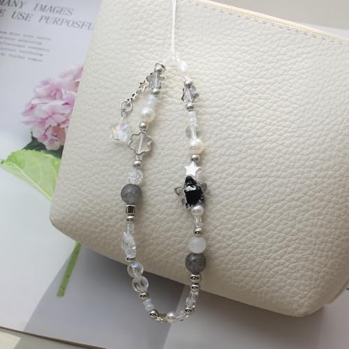Beaded Camera Wrist Strap,Cute Phone Charm Decor,Pearl Bracelet Wrist Strap - Image 6