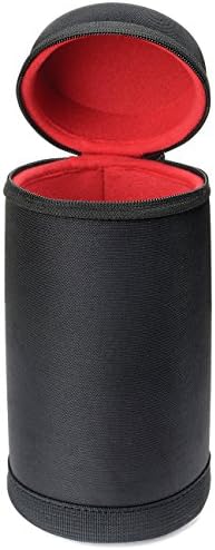 Semi-Hard Lense Case for DSLR Camera Lens (Canon, Nikon, Sony, Pentax, Olympus, Panasonic,etc), Medium Size with Carabiner, Lens Cleaning Wipe (Black Medium) - Image 5
