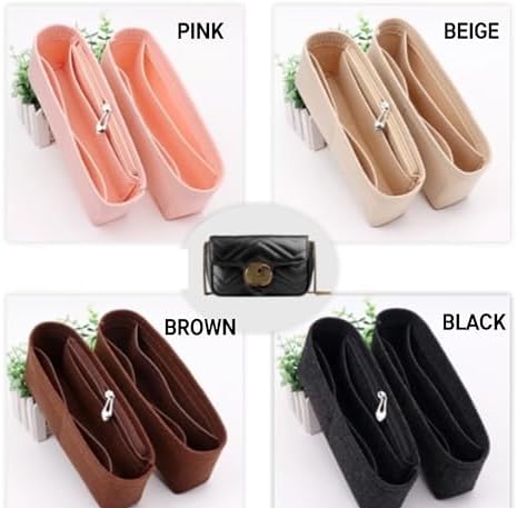 Bag Organizer for Gucci Small Camera Bag(24L x 13H x 7D cm) (Brown, Style B: Side Zipper) - Image 5