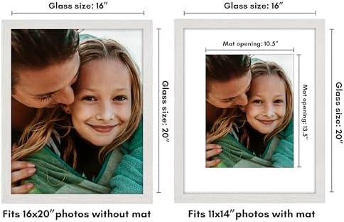 Americanflat 16x20 Poster Frame - Matted to 11x14 - White - Image 2