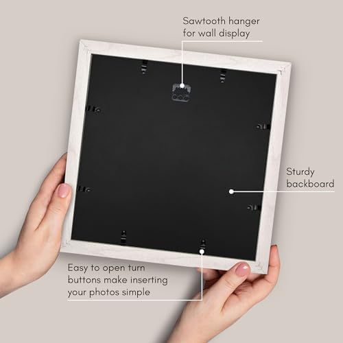 Americanflat 12x12 Picture Frame - Matted to 10x10 - White - Image 6