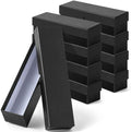 Teling 8 Pcs 2x2 Coin Storage Collectors Box, 9 x 2 x 2 Inches, Black by Teling