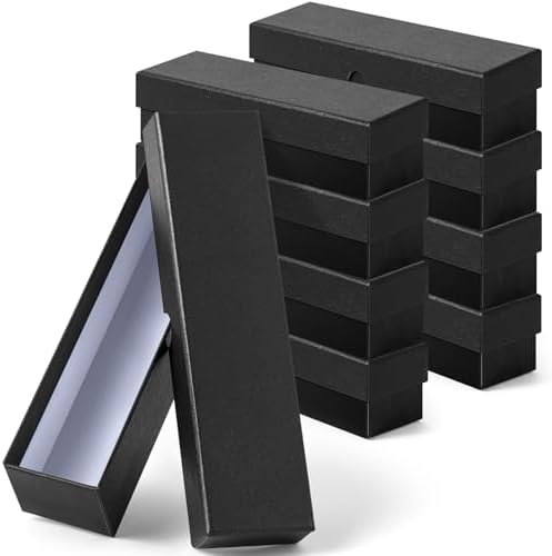 Teling 8 Pcs 2x2 Coin Storage Collectors Box, 9 x 2 x 2 Inches, Black by Teling