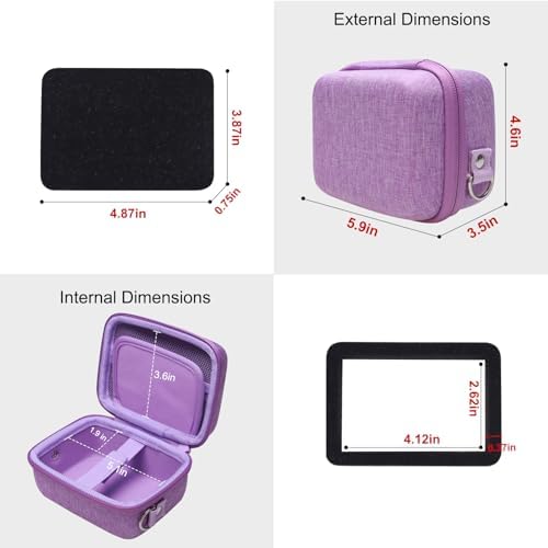 Camera Case Bag Compatible with Canon PowerShot G7 X Mark III, Mark II, SX740 HS, Sony ZV-1, KODAK PIXPRO WPZ2 Digital 4K Vlogging Camera, Point and Shoot 4K Video Camera Bag, Purple (Case Only) - Image 3