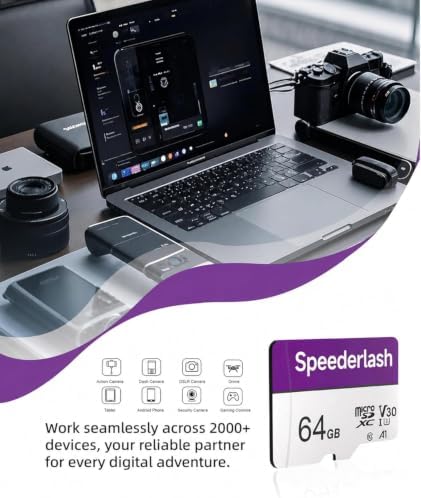 Speederlash 64GB Micro SD Card with Adapter, U3 A1, Up to 95MB/s - Image 6