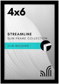 Americanflat 4x6 Picture Frame - Slim Molding - Black by Americanflat