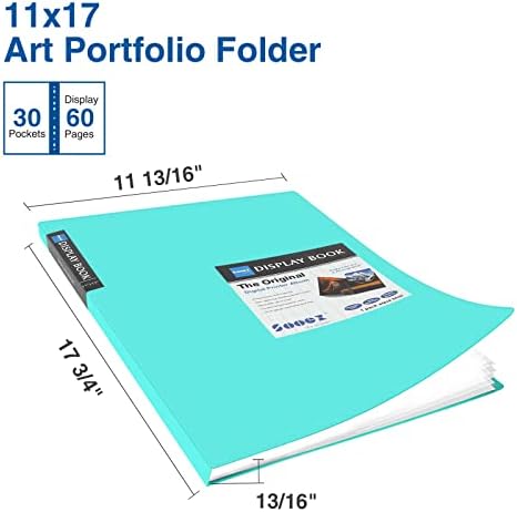 Sooez Art Portfolios 11x17, Portfolio Folder with 30 Pockets & Black Inner - Image 6