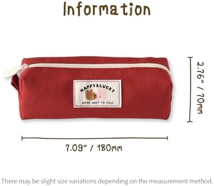 Monolike Happy and Lucky Block Pencil Case, Red - Pen Pouch, Portable Pencil Bag, Office Pouch case - Image 2