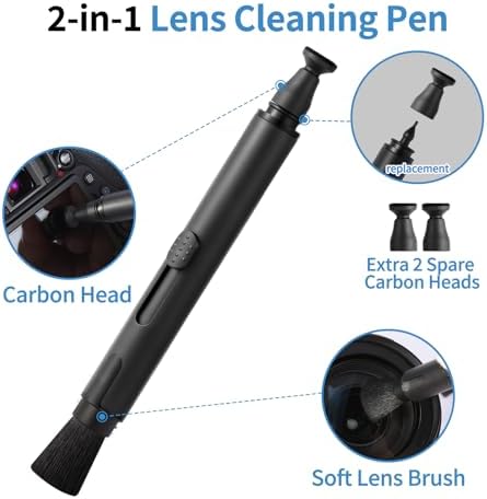 Camkix 14-in-1 Camera Lens Cleaning Kit - Includes Advanced Large Silicone Air Blower, 2in1 Lens Cleaning Pen, Dry Swabs, Cleaning Paper, 30 ML Optical Lens Spray for Mirrorless Cameras, APS-C, DSLR - Image 3