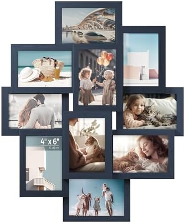 SONGMICS Collage Picture Frames for Wall Decor, 10-Pack 4 x 6, Glass Front by Unknown