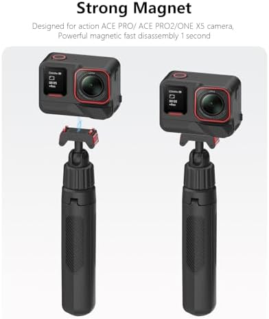 15.75" Selfie Stick Tripod Stand for Insta360 Ace Pro 2 Insta 360 X5 Accessories, Magnetic Quick Release Mini Extension Rod Shorty Handle Grip Monopod Extended Pole for Ace Pro Accessory - Image 2