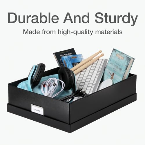 Oxford Keepsake Box, Protective Storage Box, Home and Office Organizer, Photo Storage_Box, Souvenir Organizer, Large, 16" x 12" x 4 1/4" (41787) (Pack of 6) - Image 4