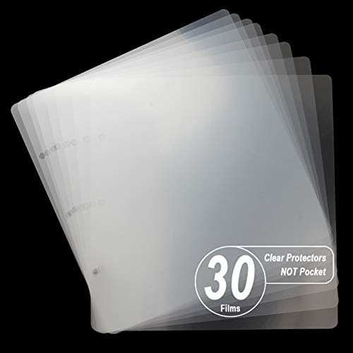 30 Sheets 9.84 x 10.24" Clear Insert Page Protectors Film - Exclusive Customized (NOT Pocket Non-adhesive) Acid Free Flexible Photo Sheet Divider, ONLY match ADVcer 10x10 Photo Album Scrapbooks by ADVcer