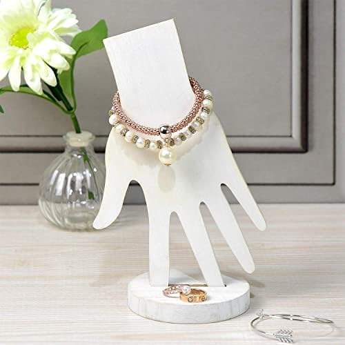MOOCA 6-Piece Wooden Hand Jewelry Display Set, Wall Mount or Stand - Image 6