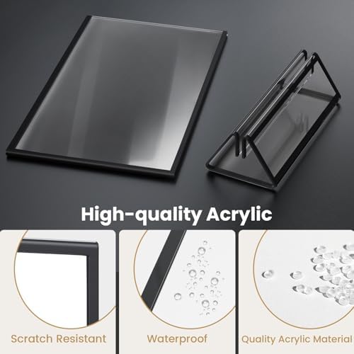 Acrylic Sign Holder 4X6 Black Picture Frame Double-Sided -6 Pack - Image 5