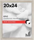Americanflat 20x24 Poster Frame - Driftwood Engineered Wood with Polished Plexiglass - Wide Picture Frame for Vertical or Horizontal Wall Display - Epic Collection - Driftwood by Americanflat