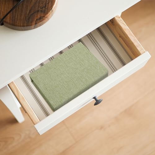 Vienrose Small Photo Storage Box, 5"x7", Linen Postcard Keeper, Grass Green - Image 5