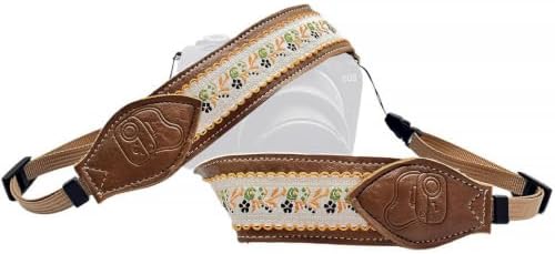 Leather Camera Strap, Quick Release Camera Neck Strap for All Cameras, Retro Jacquard Camera Straps for Photographers by Unknown
