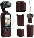 Silicone Case for DJI Osmo Pocket 3/Xtra Muse, Reddish Brown by TYUANDOUER