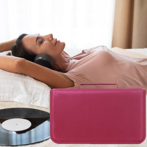DVD Case CD Storage,128 Capacity CD Cases Holder DVD Storage Case Holders CD DVD Disc Case Storage Wallet Binder for Car Home Office Travel (128 Red) - Image 6