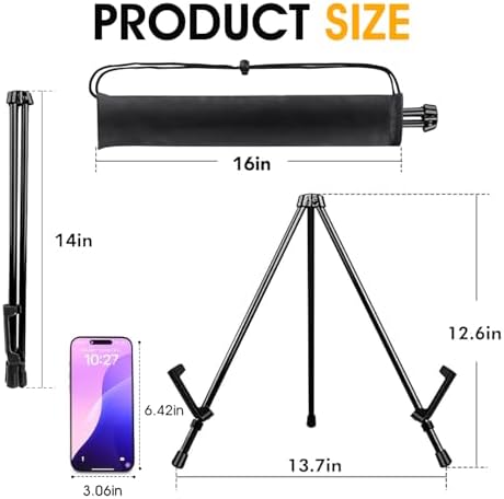 AROIC 24 Pack 14''Tabletop Easels, Black Steel Table Top Easels for Display - Image 2