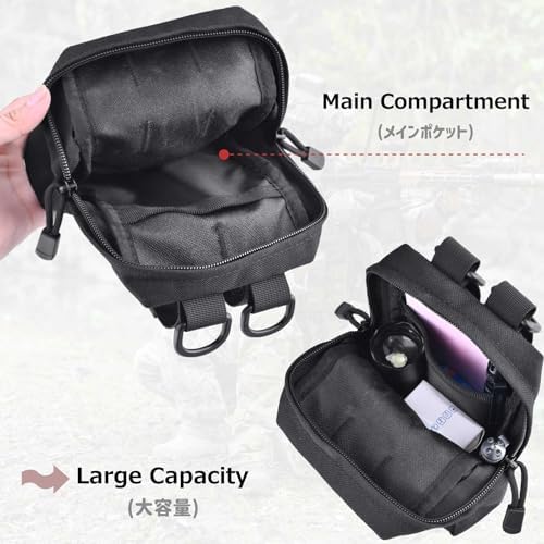 Azarxis Molle Pouches, Tactical Compact EDC Small Utility Pouch Waist Bags Sundries Storage Admin Organize Gear Gadget for Military Backpack - Image 5