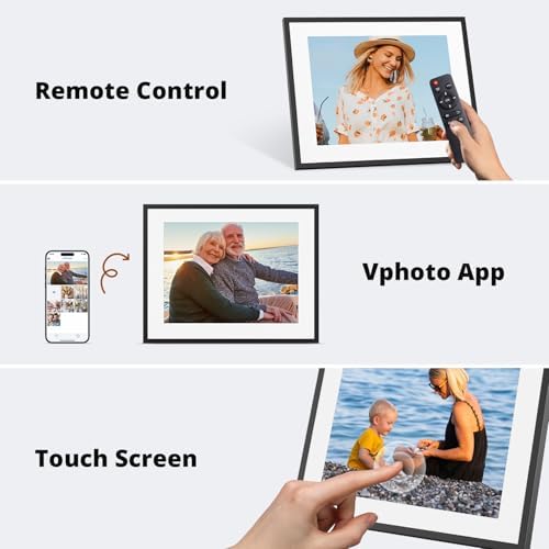 Digital Picture Frame 15 inch FHD Touch Screen WiFi Digital Photo Frame Instant Share Photos and Videos via App, Email, Cloud, Portrait and Landscape, Best Gifts for mom, Christmas mom Gifts - Image 4