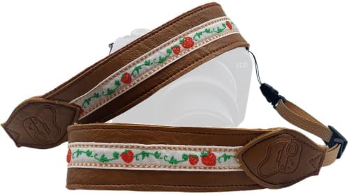 Leather Camera Strap, Quick Release Camera Neck Strap for All Cameras, Retro Jacquard Camera Straps for Photographers by Unknown