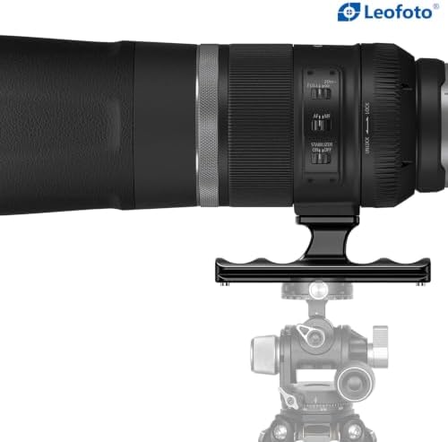 Leofoto CF-08 Replacement Foot for Canon RF 800mm F11 is STM Len, Arca-Swiss Dovetail with QD Socket, 1/4" & 3/8" Threads - Image 7