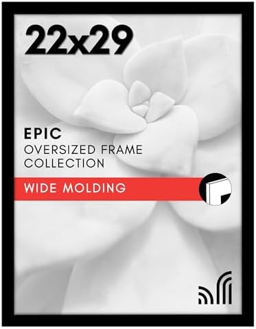 Americanflat 22x29 Poster Frame - Engineered Wood - Black by Americanflat