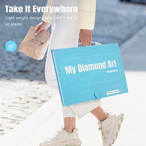 ARTDOT A2 Storage Book for Diamond Art Kits, Diamond Art Portfolio Folder with 30 Pocket Slevees Protectors (39.7 x 56cm) - Image 7