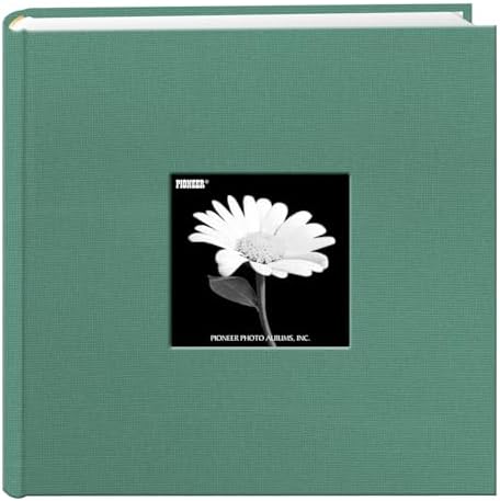 Fabric Frame Cover Photo Album 200 Pockets Hold 4x6 Photos, Tranquil Aqua by PioneerPhotoAlbums
