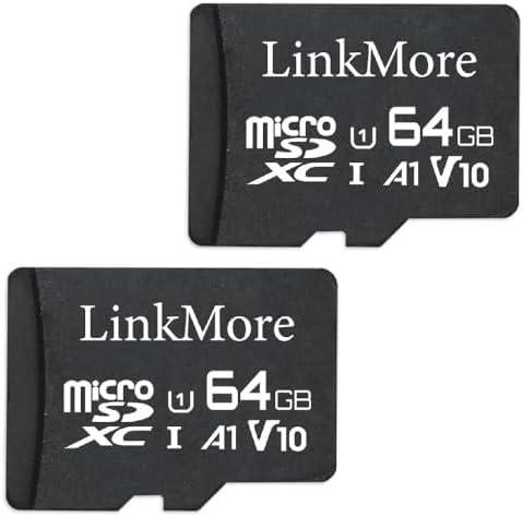 LinkMore 64GB (2-Pack) Micro SD Card, XV11 microSDXC, A1 U1 V10, 95MB/s by LinkMore