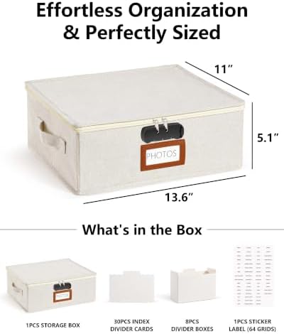 HULISEN Photo Storage Box with Lock, Photo Organizer for 2000+ 4x6 Pictures - Image 7