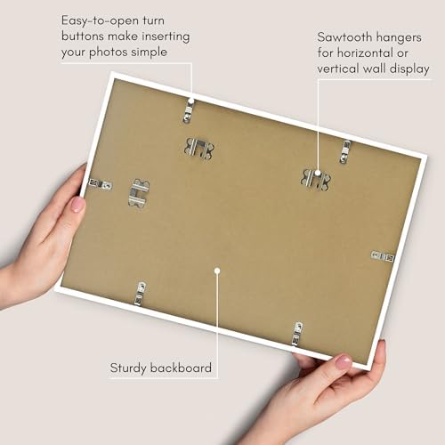 Americanflat 18x12 Poster Frame - Slim Molding - White - Image 6