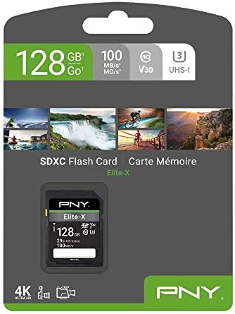 PNY 128GB Elite-X C10 U3 V30 SDXC Flash Memory Card, UHS-I, 4K UHD - Image 2