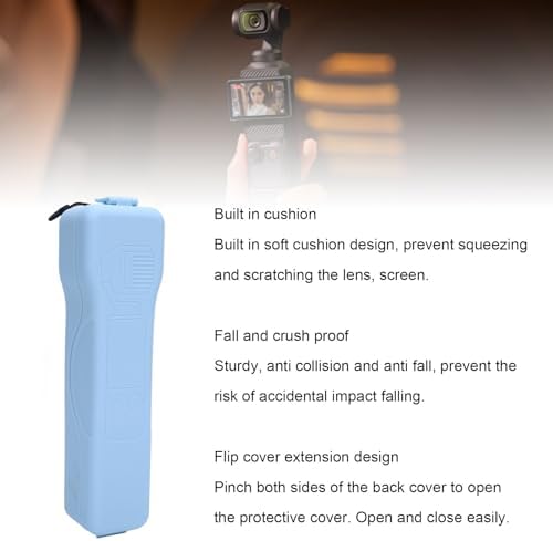 Protective Case for 3, Waterproofing Anti Collision Cover with Flip Screen Protector, Soft Cushioning Pad, Scratch Proof Lens Guard, for Travel, Vlog, Outdoor Use - Image 3