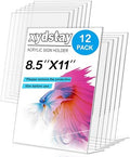 xydstay 12 pack 8.5x11 Acrylic Sign Holder, L Shape, Plastic Flyer Stand by xydled