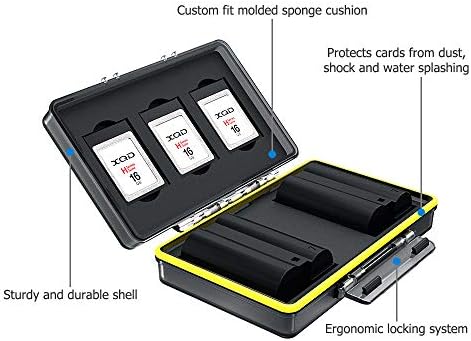 JJC Camera Battery Case Holder for 2 x EN-EL15 EN-EL14 Batteires & 3 XQD - Image 3