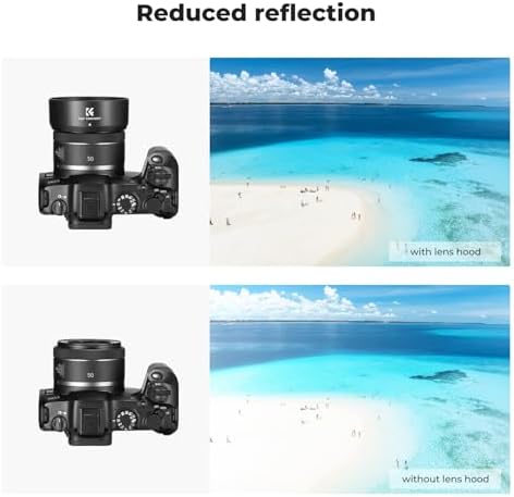 K&F CONCEPT Lens Hood Compatible with Canon RF 50mm F1.8 STM Lens - Image 6