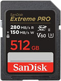 SANDISK 512GB Extreme PRO SDXC UHS-II Memory Card - C10, U3, V60, 6K, 4K UHD, SD Card - SDSDXEP-512G-GN4IN by Unknown