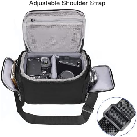 CADeN Camera Shoulder Crossbody Bag Case Compatible for Nikon, Canon, Sony SLR/DSLR Mirrorless Cameras and Lenses Waterproof(1.0 M, Black) - Image 5