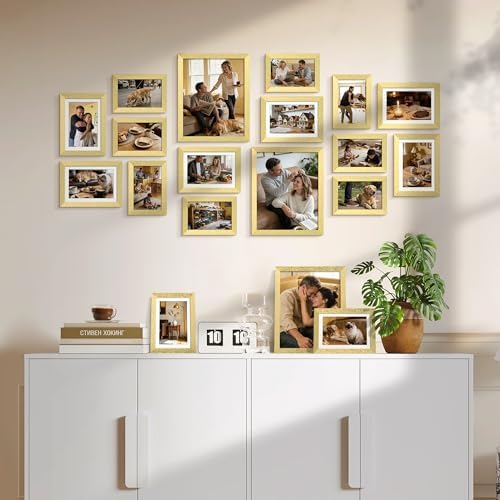 upsimples Picture Frames set of 19, Including 8x10, 5x7, 4x6 Gold Frame - Image 6