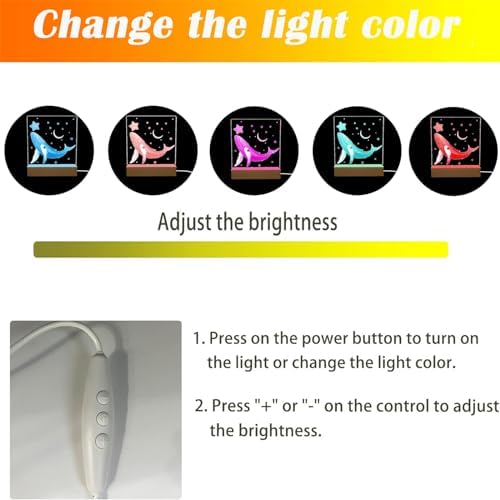 4Pcs Rectangle Wood LED Light Stand Display Base for Plexiglass Acrylic - Image 4