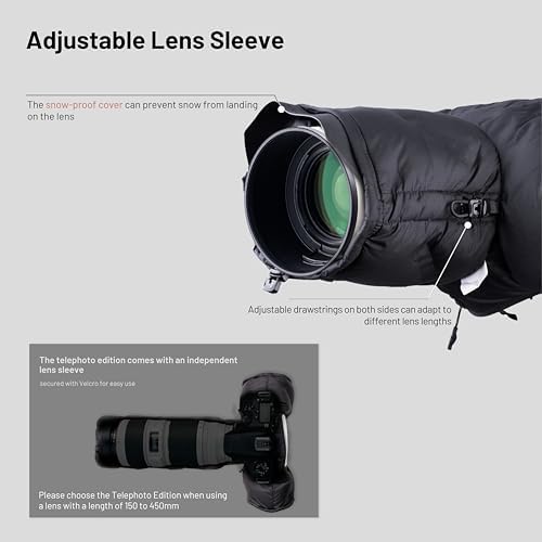 PGYTECH Camera Warm Cover for DSLR Cameras with 150-450mm Lens, Cold-Proof - Image 5