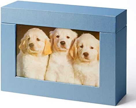 Cardboard Photo Storage Boxes 5x7 For Pictures, Family,Wedding Gift Photo Box, Photo Case Chocolate Gift Boxes, Postcards Box (Blue) by Aiuonenian