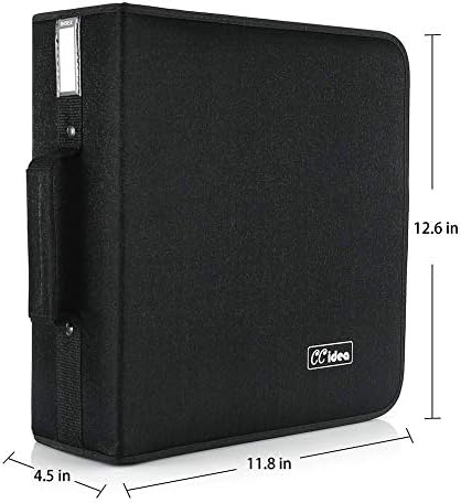 CCidea CD Case DVD Case Storage Holder-264 Capacity,Media Binder, CD Wallet, Disc Booklet, L11.4 x W 6.4 x H3.5 INCH (Black) - Image 3