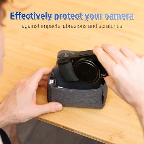 Compact Digital Camera Case Pouch for Canon G7 X G7X Mark III II Ricoh GR IV GR4 HDF Monochrome GR III GR IIIX Sony ZV-1F RX100 VII VA VI V IV III Lumix ZS99 Camera DB-120 Bag with Magnetic Closure - Image 5