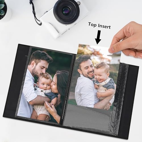 Small 4x6 Photo Album 24 Pockets Linen Cover Black 6 Pack - Image 5